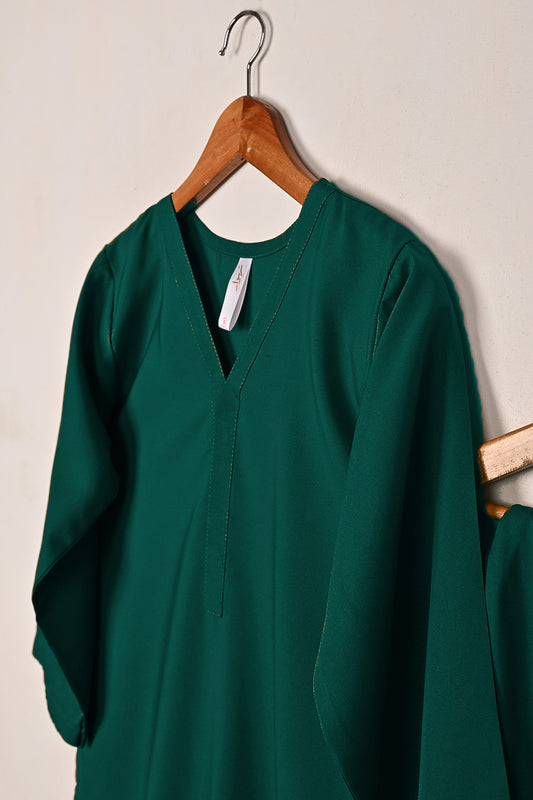 STP-233B-Turqoise - 2Pc Ready to Wear Malai Solid Dress