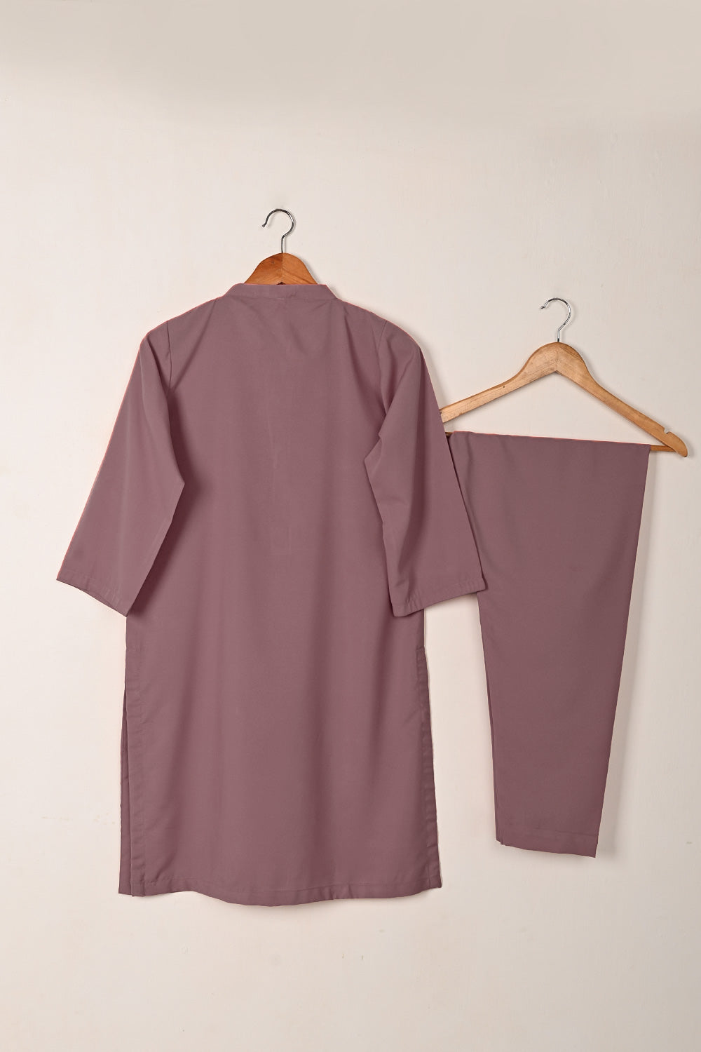 STP-221O-Violet Pink - 2Pc Ready to Wear Malai Solid Dress
