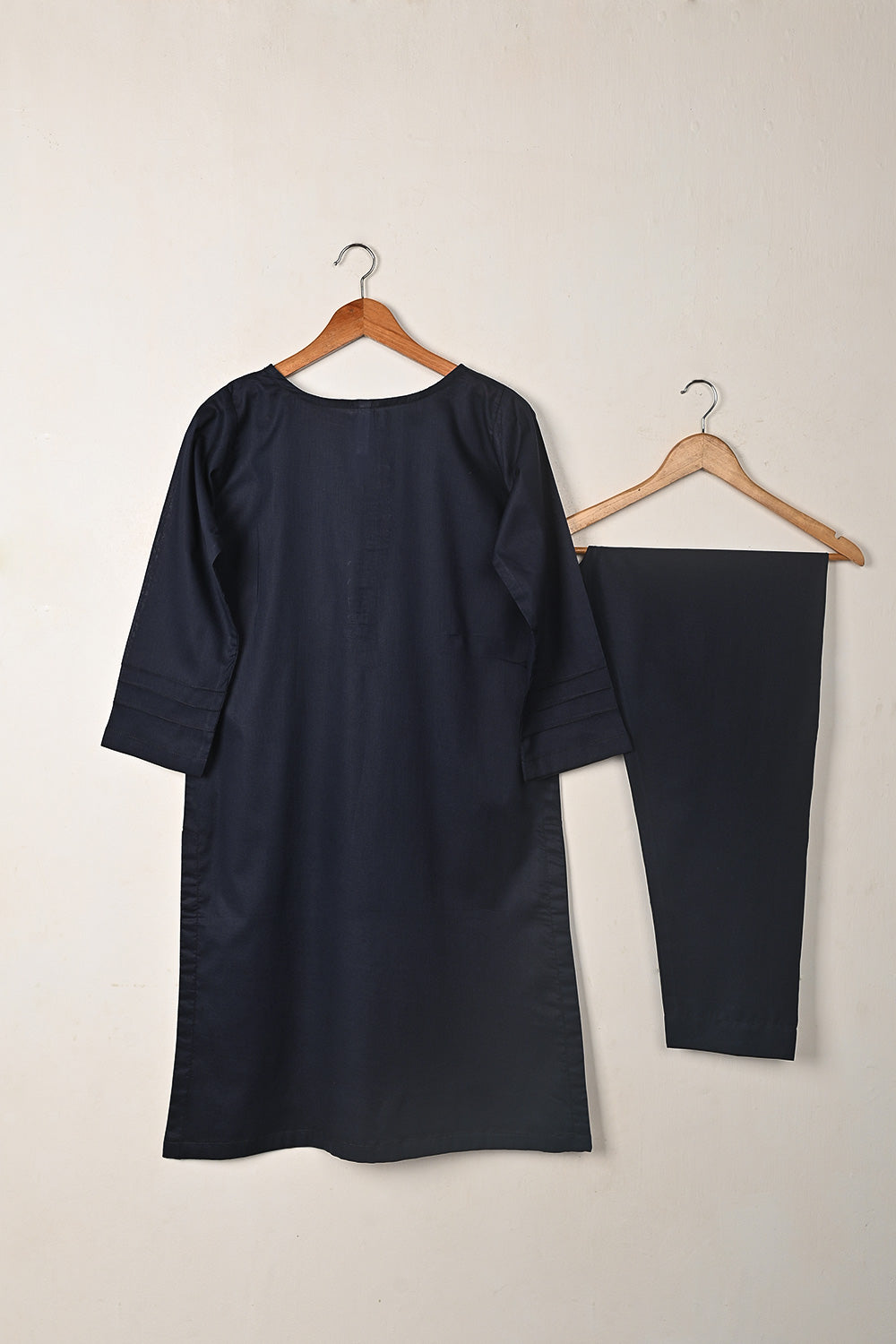 STP-274A- Navy Blue - 2Pc Ready to Wear Lawn Solid Dress
