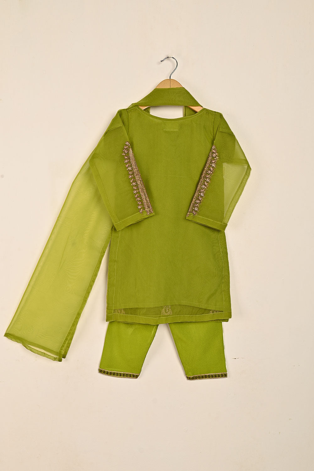 TKF-125-Moss- Kids 3Pc Organza Formal Dress