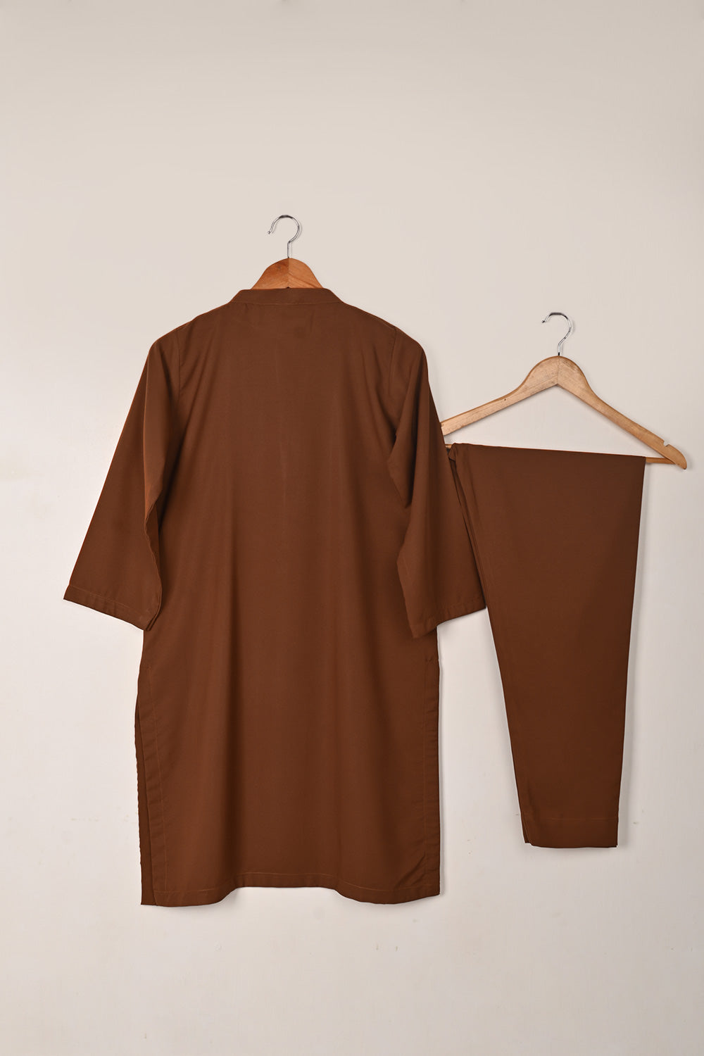 STP-221D-Copper - 2Pc Ready to Wear Malai Solid Dress