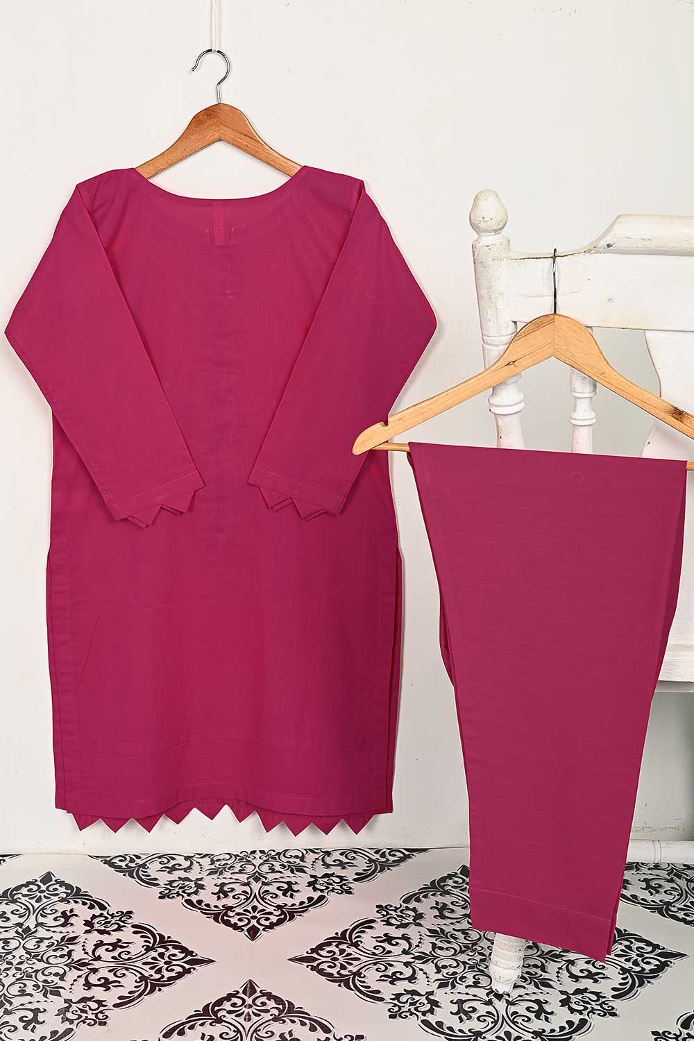 STP-139C-Fuchsia - 2PC COTTON STITCHED