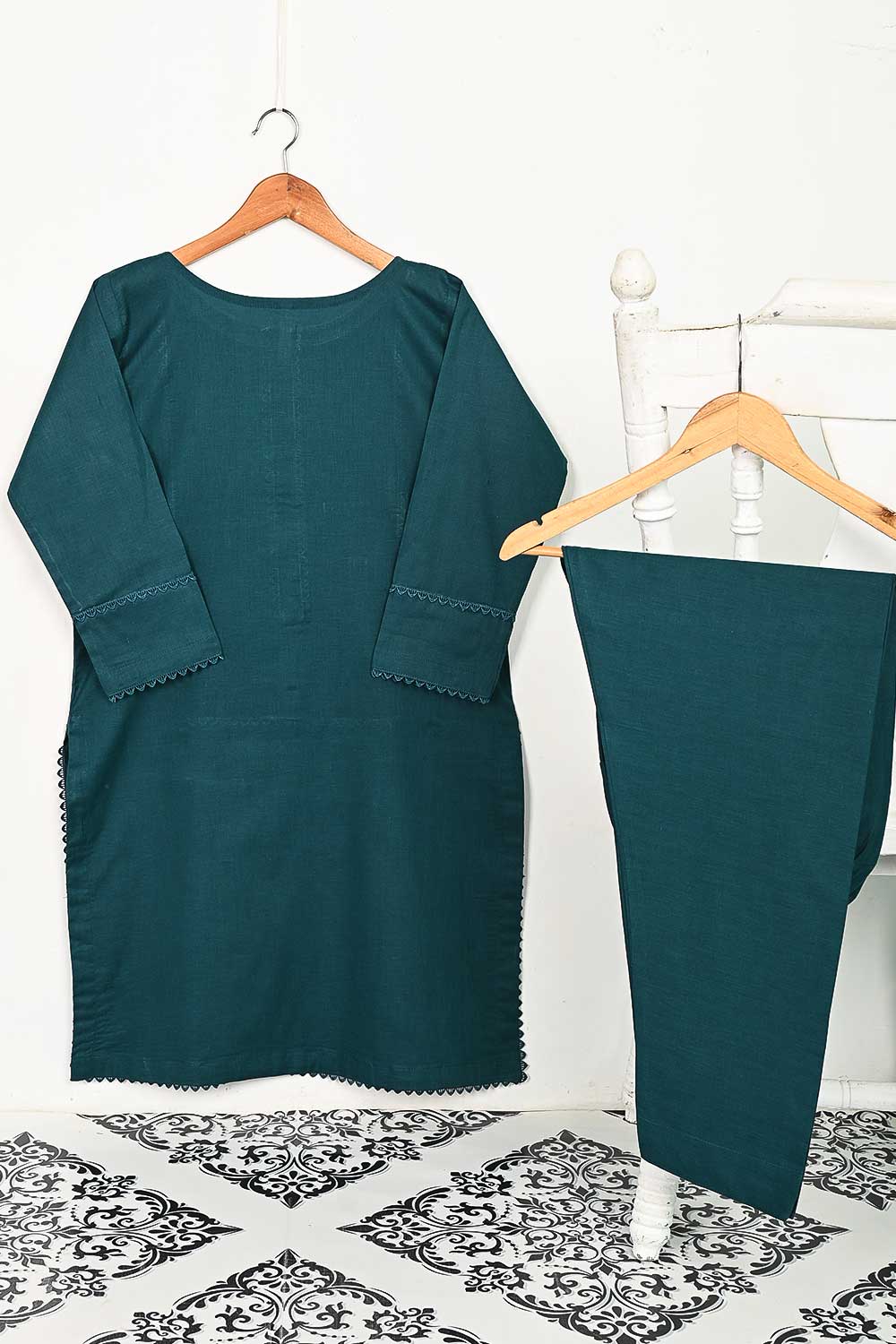 STP-137C-Turquoise - 2PC COTTON STITCHED
