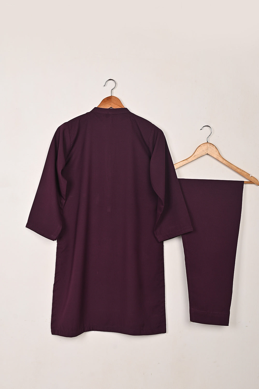 STP-221N-Magenta - 2Pc Ready to Wear Malai Solid Dress