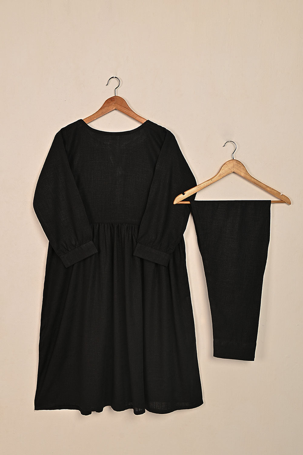 STP-189A-Black - 2 Pc Ready to Wear Khaddar