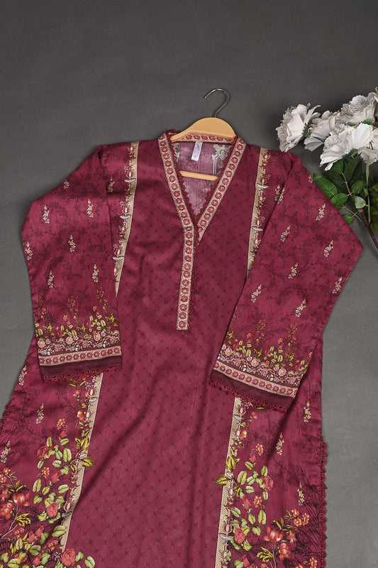 LT-006 - Three Piece Ready To Wear Digital Printed Lawn Dress With Digital Printed Swiss Voile Lawn Dupatta