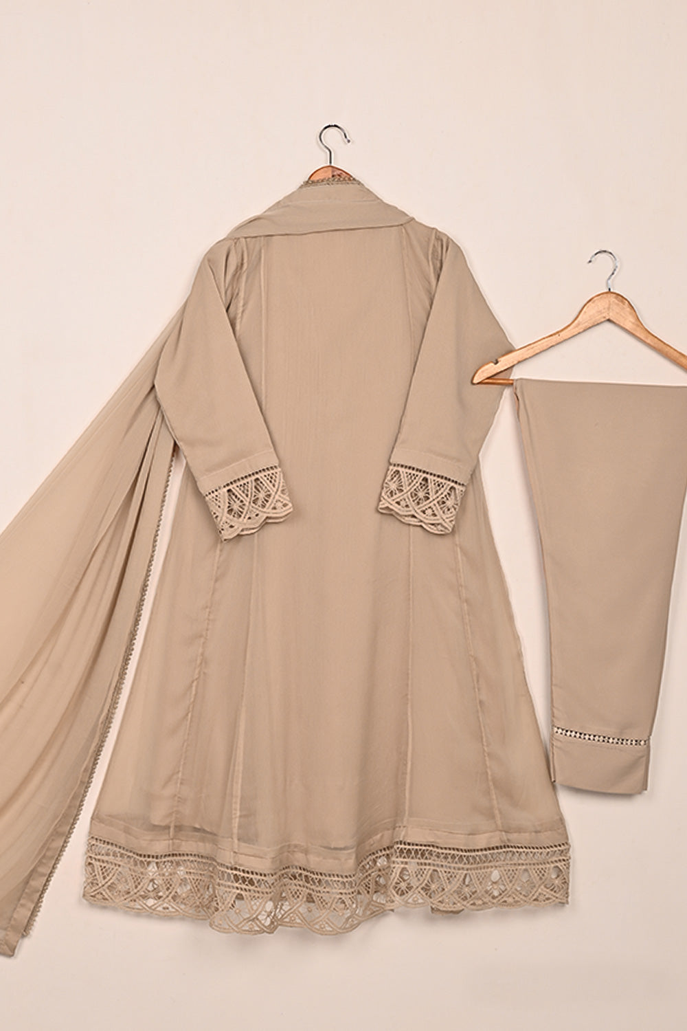 RTW-216-Skin - 3Pc Ready To Wear Chiffon Frock
