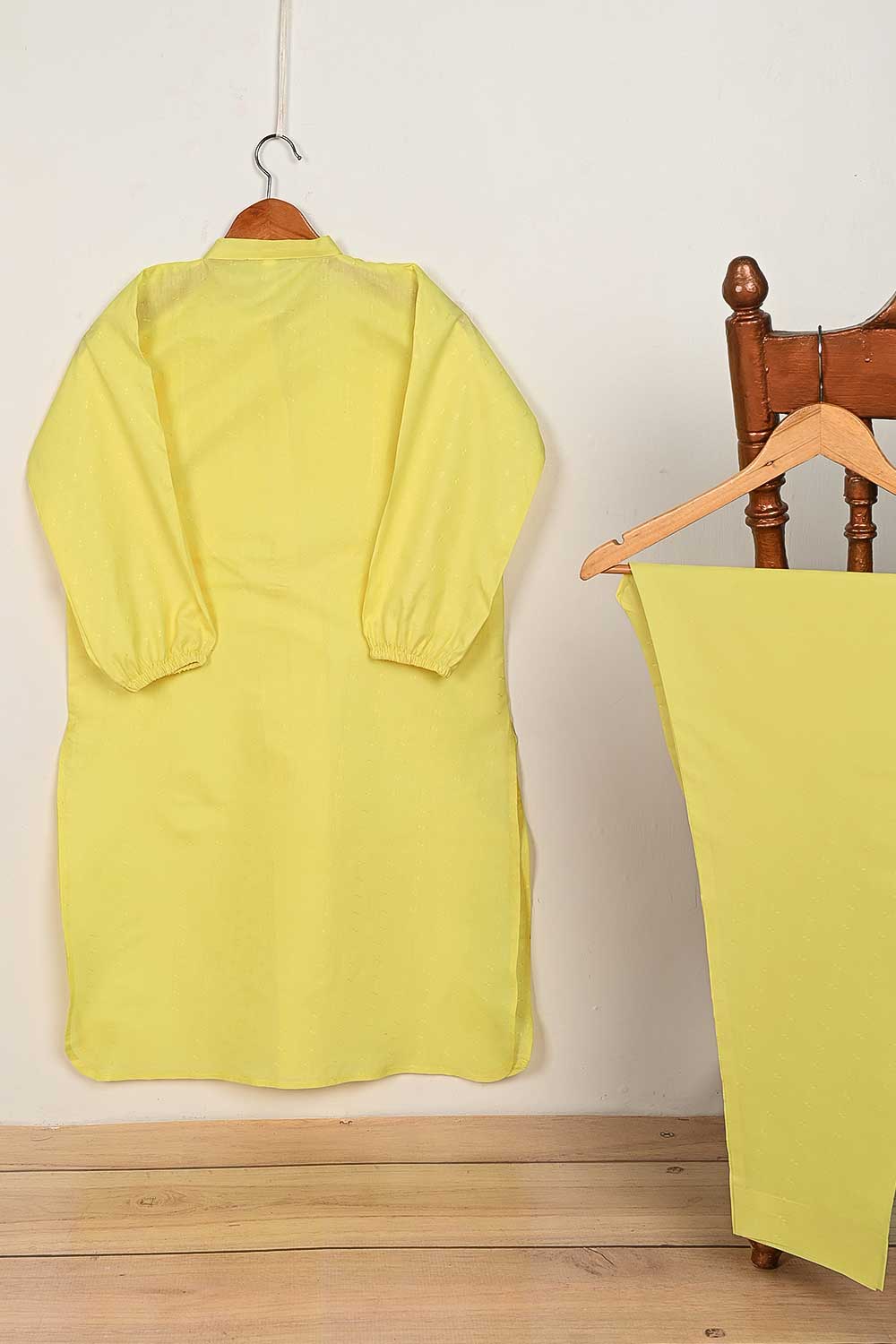 STP-161B-Yellow - 2PC JACQUARD PAPER COTTON STITCHED