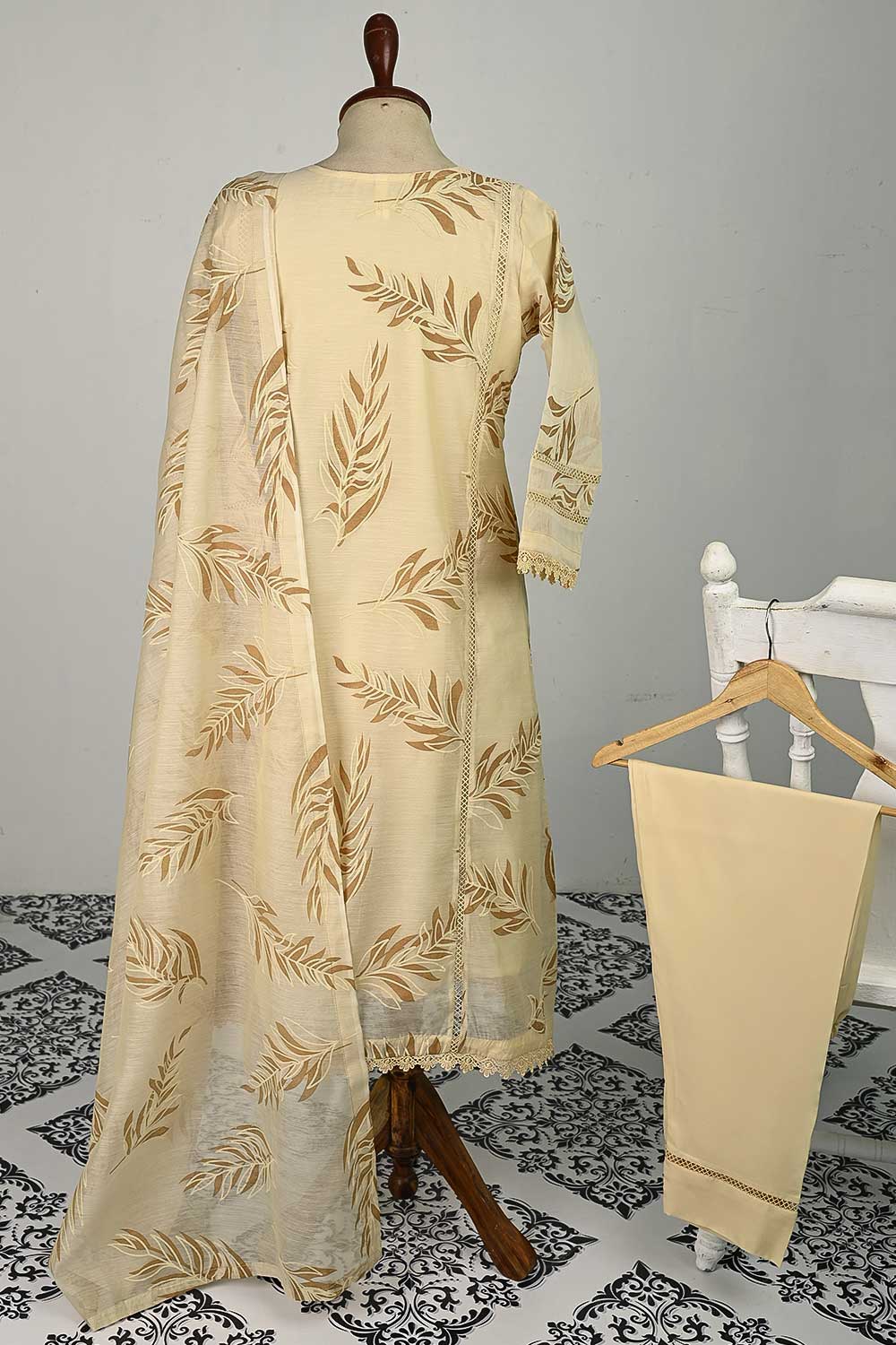 RTW-89-Skin - 3Pc Stitched Paper Cotton Printed Dress