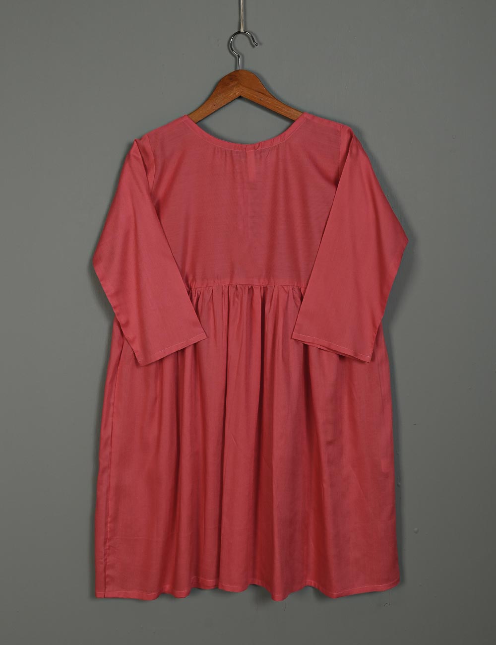 TS-164D-PeachyPink - Linen Frock