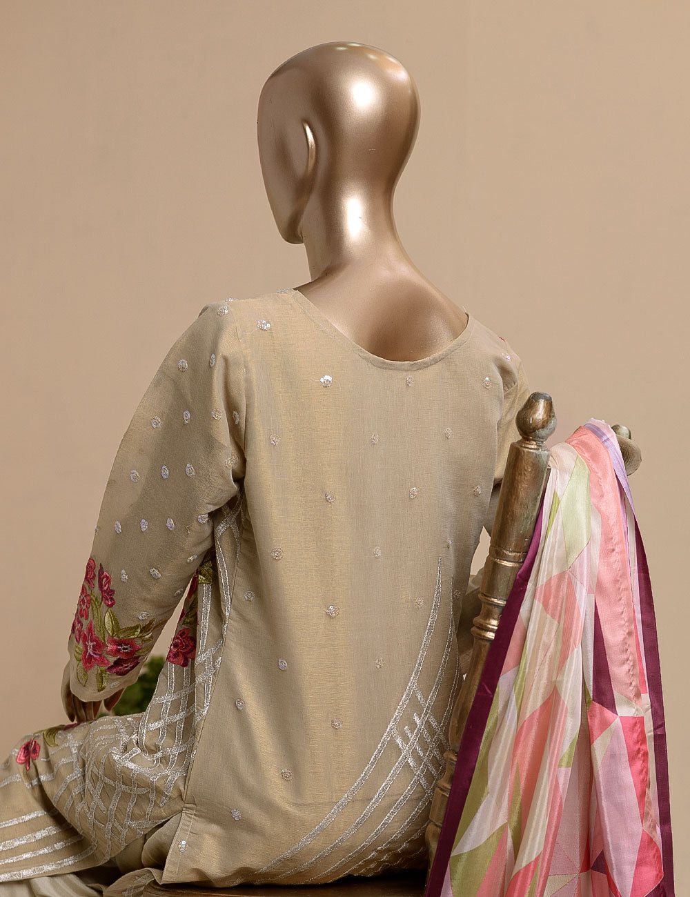 3 Pc Khaddi Lawn Unstitched Embroidered Dress (TP-16)