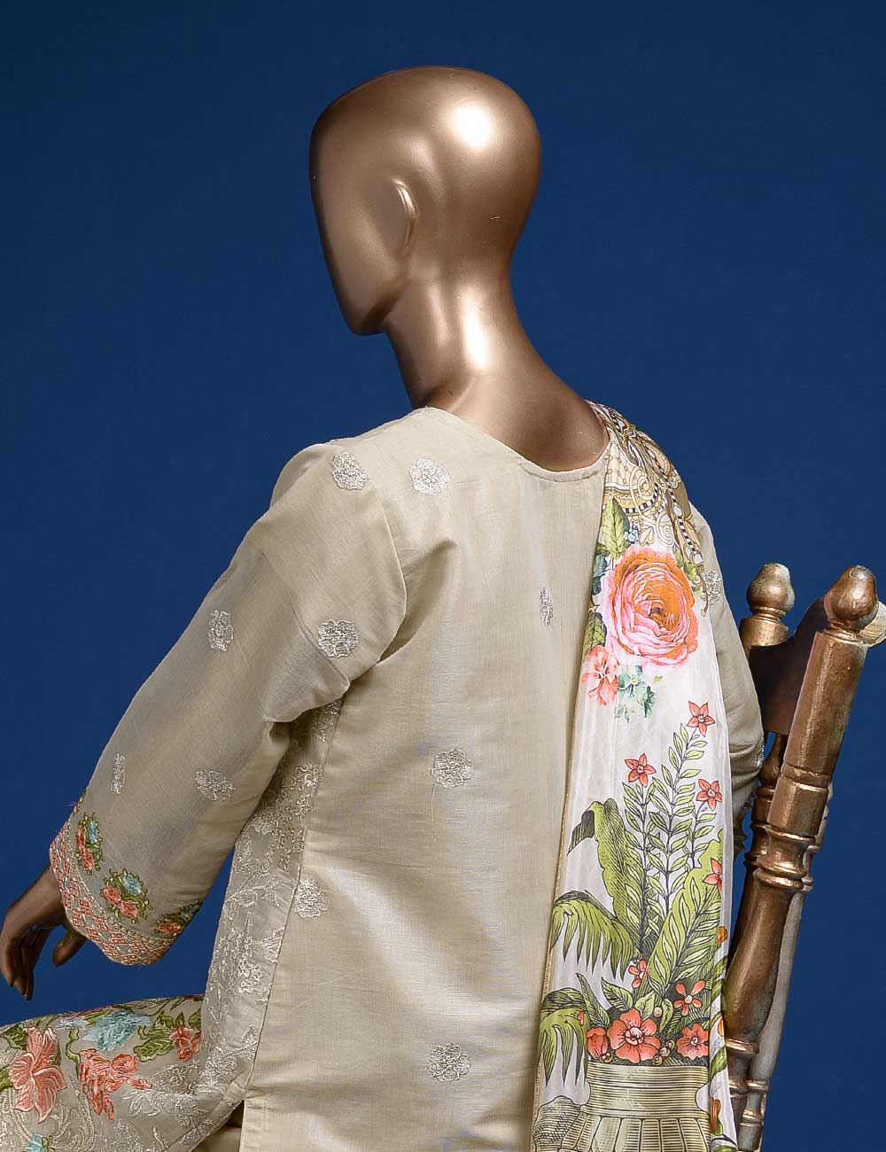 3 Pc Khaddi Lawn Unstitched Embroidered Dress (TP-12)