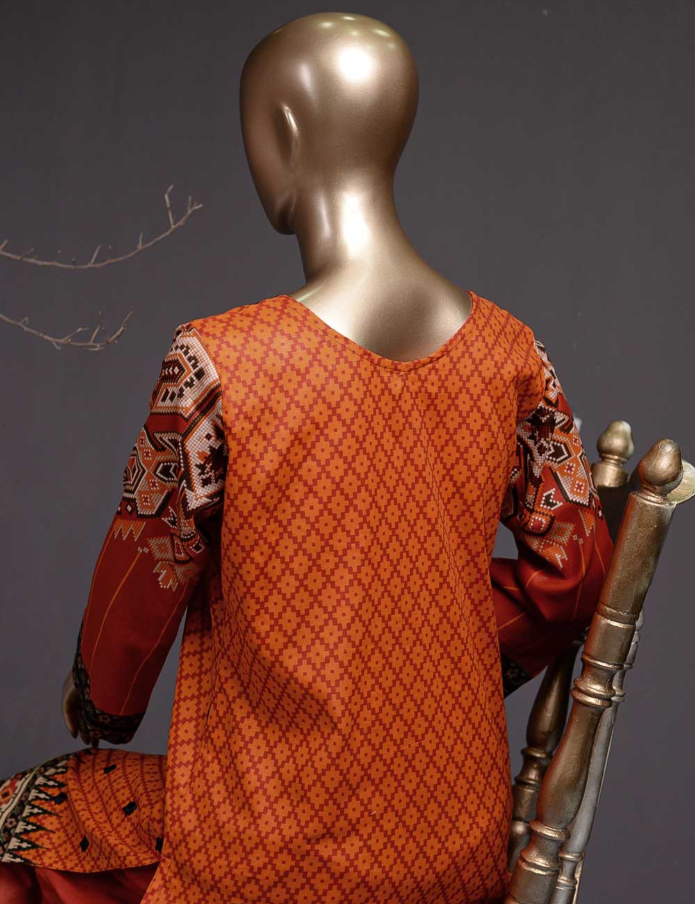 Dazzle (DL-4A) - 3 Pc Un-stitched Embroidered Lawn Dress with Chiffon Dupatta