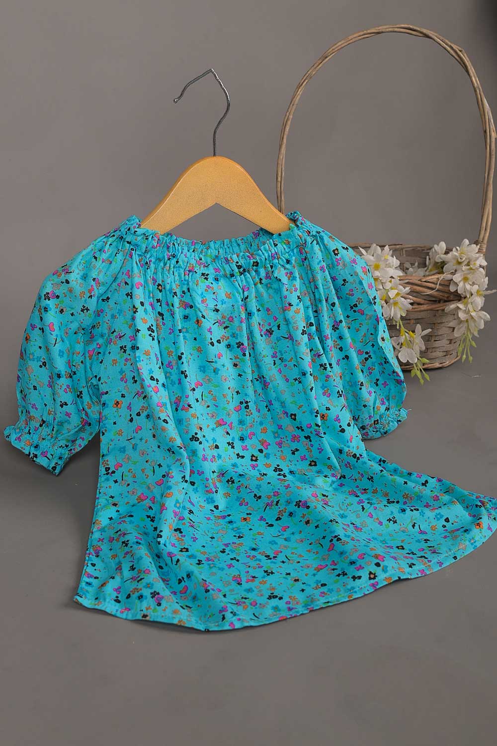 KOS-15-Blue - Kids Linen Shirt