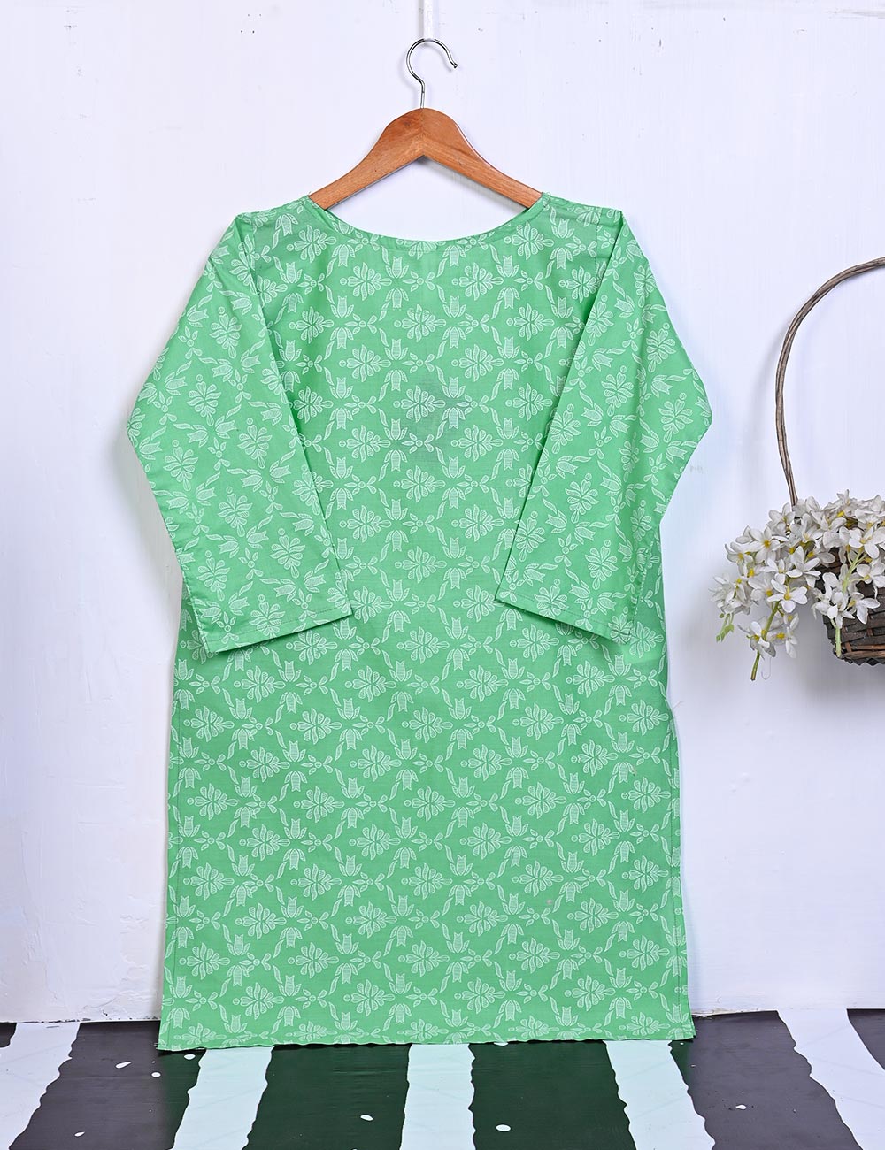 STP-026A-AquaGreen - 2Pc Cotton Stitched