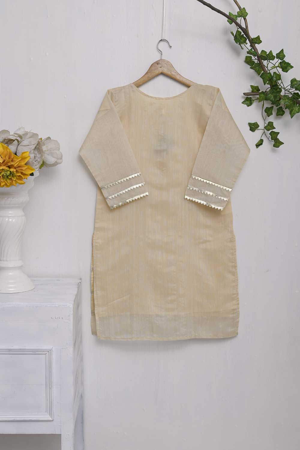 Paper Cotton Gotta Work Stitched Kurti - Bloodstone (T20-044D-Skin)