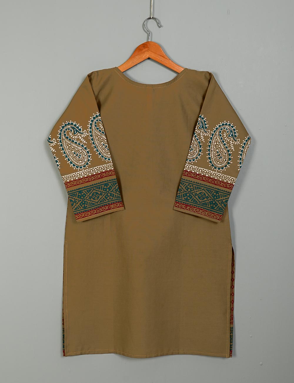 TS-139B-Brown - Cotton Block Printed Stitched