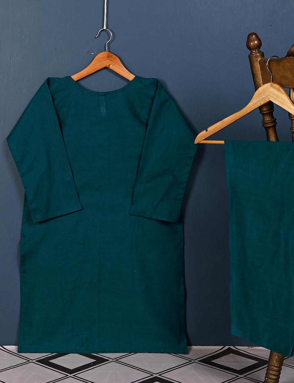 STP-005E-Turquoise - 2Pc Cotton Stitched