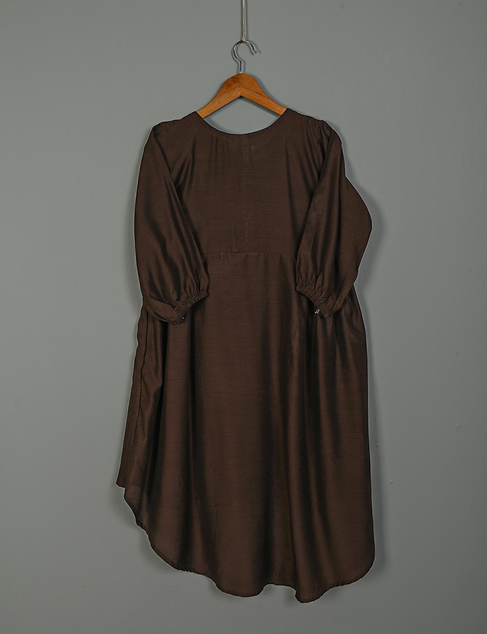 TS-133C-DarkBrown - Linen Frock