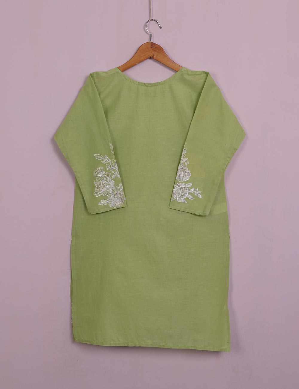 TS-029G-Pista - Sunbeam Glory - Cotton Embroidered Stitched Kurti