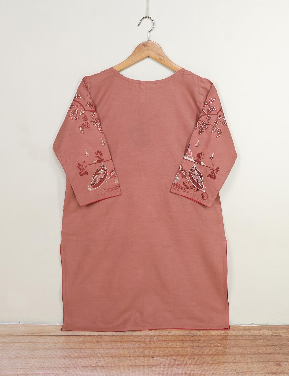 Midnight Lake (T20-060E-Blush) - Cotton Embroidered Stitched Kurti