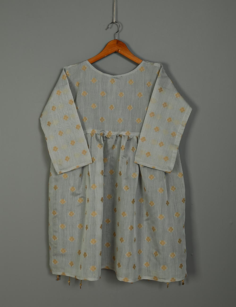TS-182B-Grey - Paper Cotton Frock
