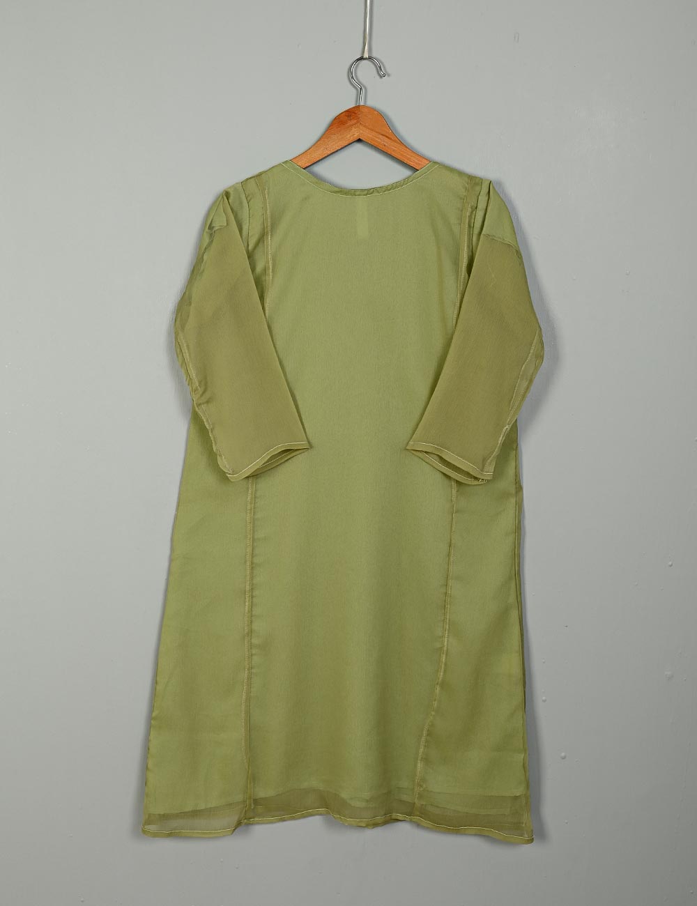 TS-183E-Pista - Chiffon Stitched Kurti