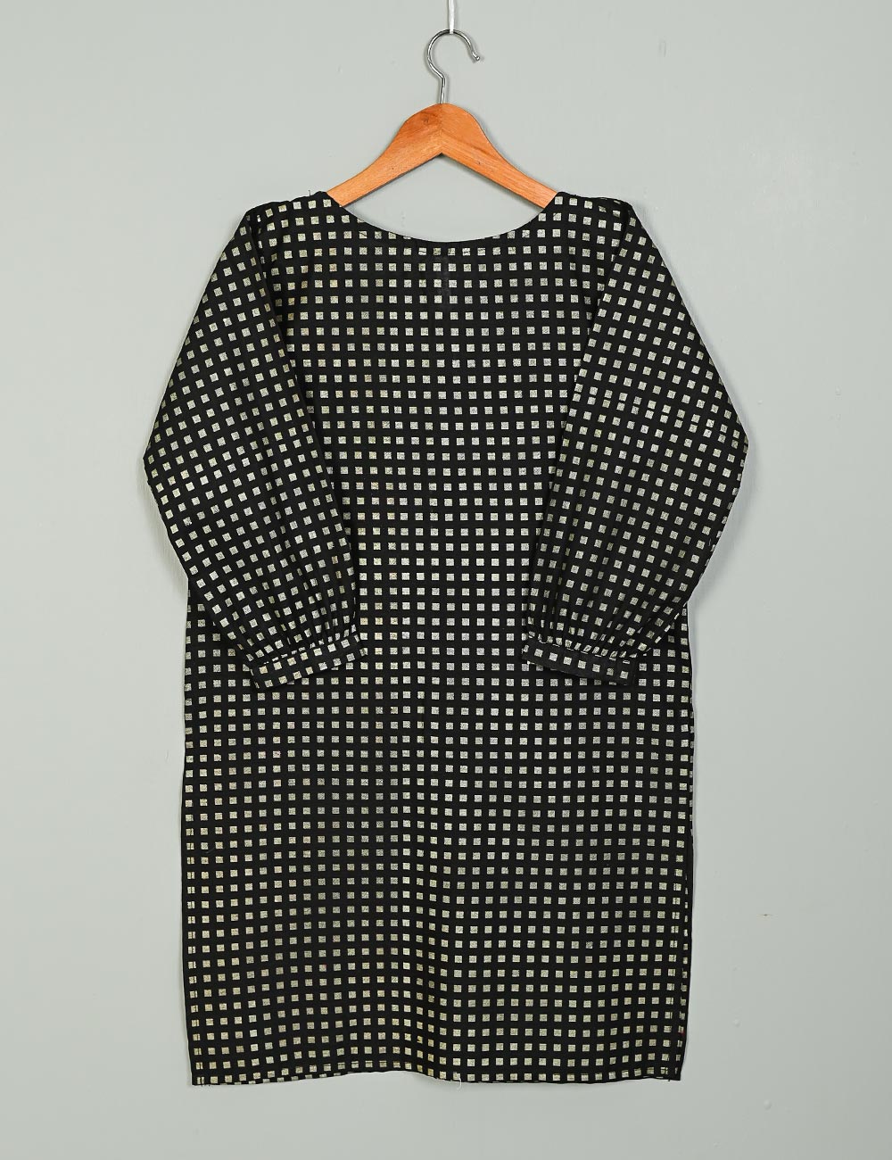 TS-193A-Black - Cotton Stitched Kurti