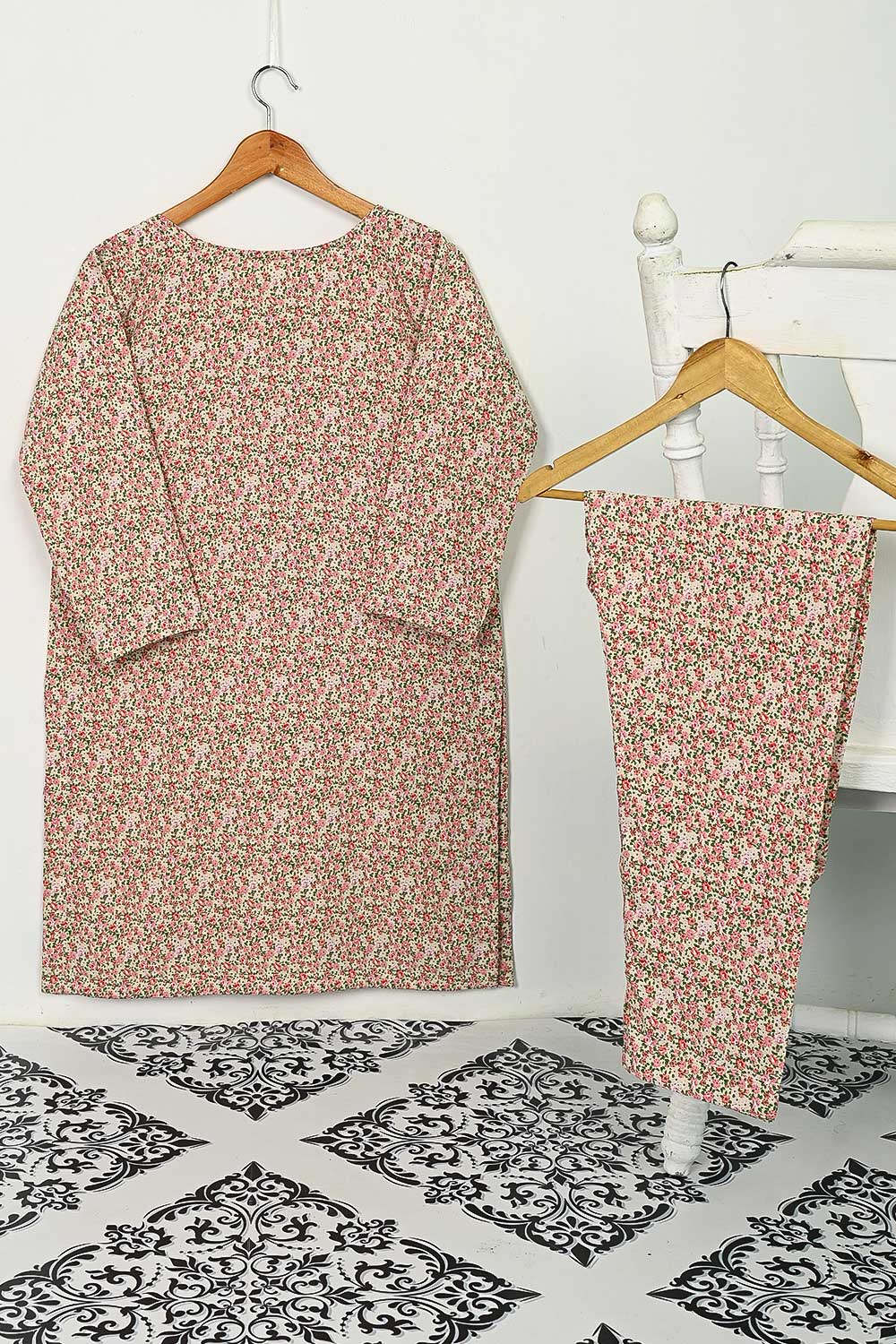 STP-123A-Skin - 2PC GEORGETTE CREPE DIGITAL PRINTED STITCHED