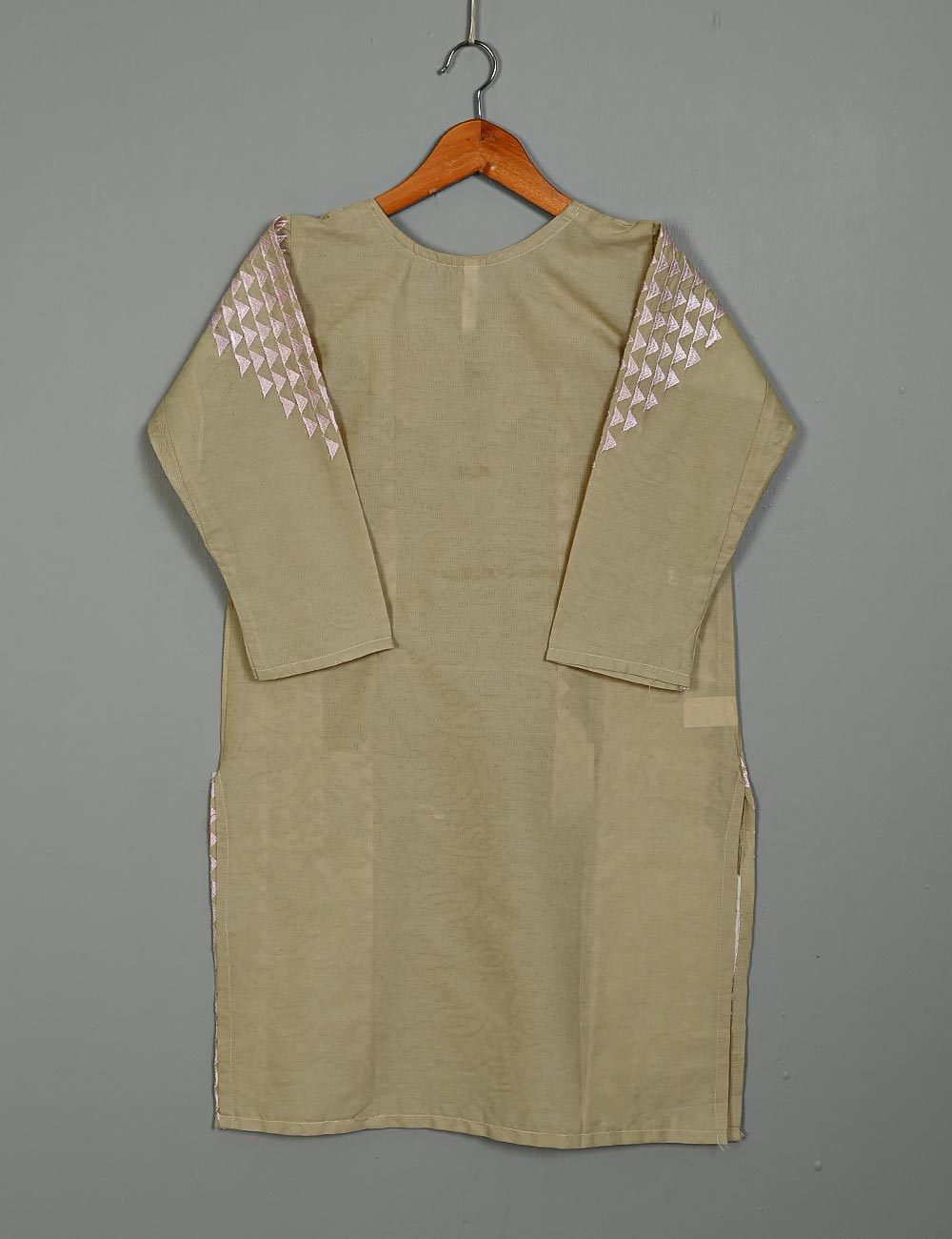 Jaquard Stitched Kurti - Dahlia (TS-078A-SkinBrown)