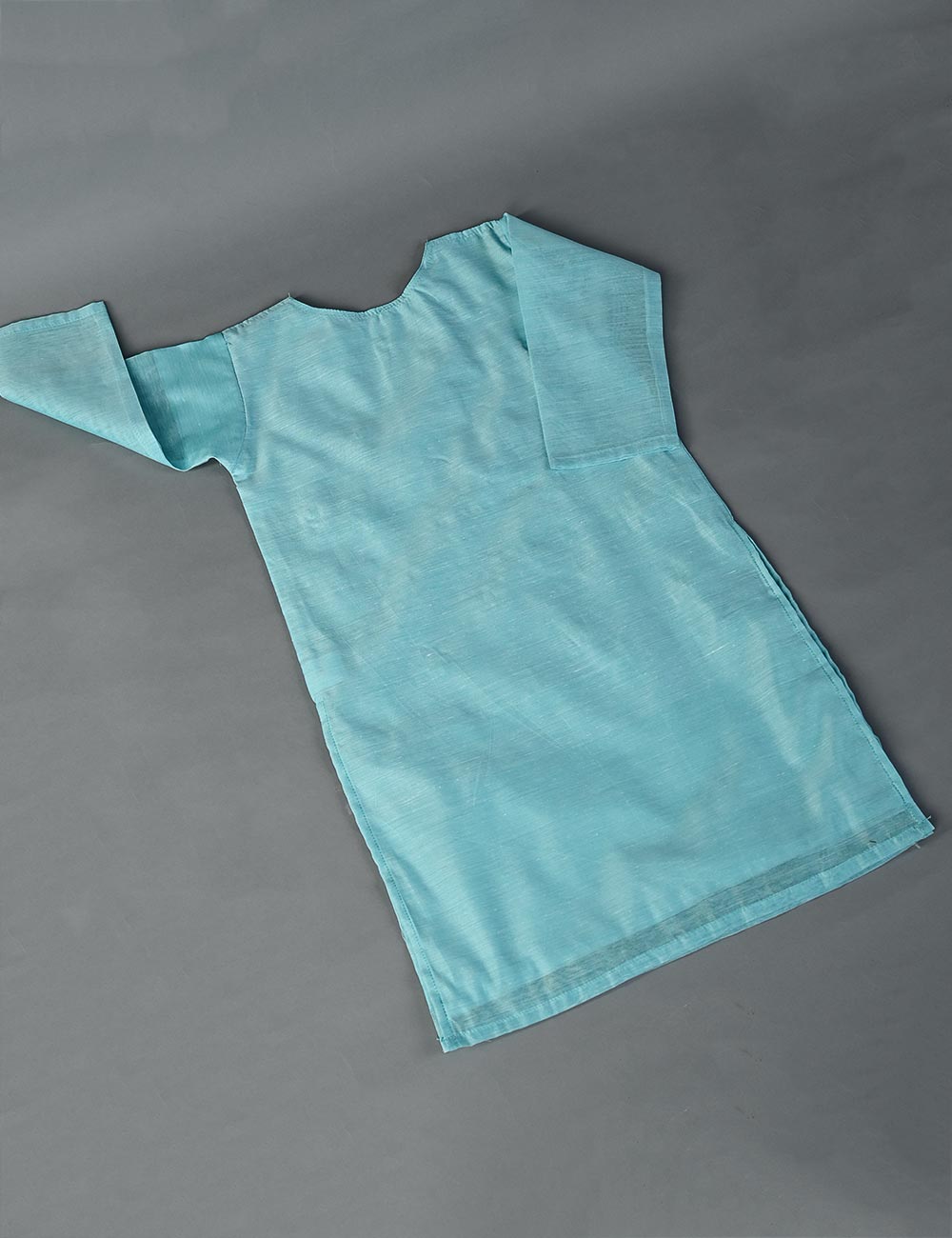 KOS-11-SkyBlue - Kids Stitched Kurti