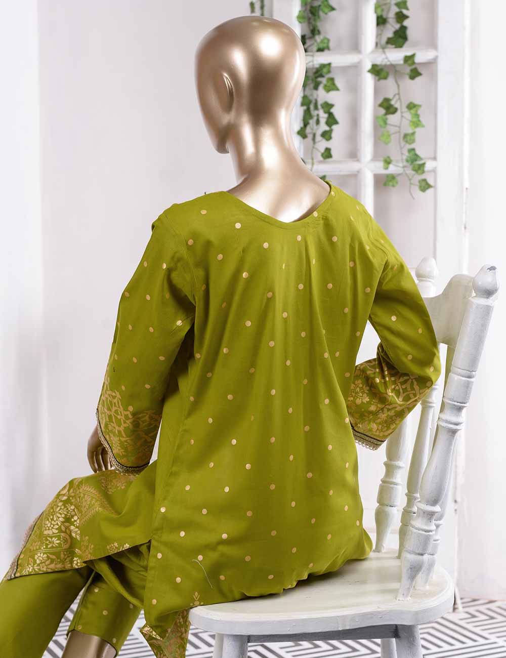 FM-3B - Prairie | 3 Pc Unstitched Gold Printed Lawn Dress