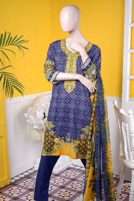 (LE-3A) Illusive Diva | Un-stitched Embroidered Lawn