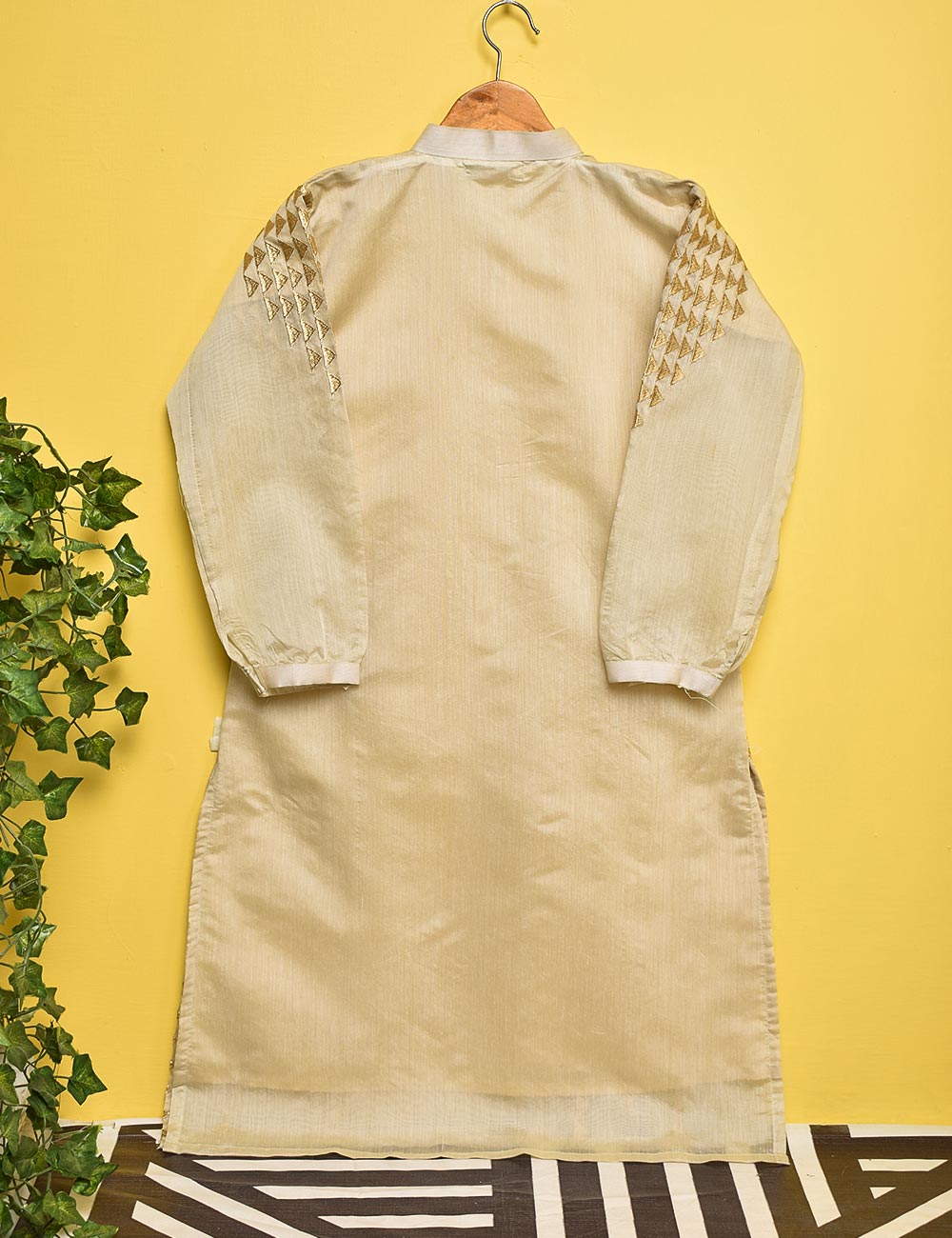 Paper Cotton Embroidered Stitched Kurti - Stunning Tulip (TS-008B-Skin)