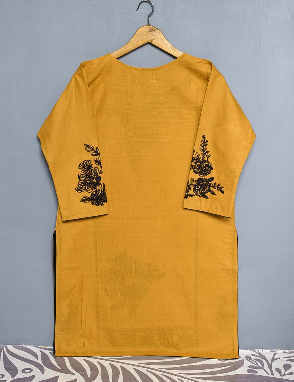 Cotton Embroidered Stitched Kurti - Sunbeam Glory (TS-029A-Mustard)