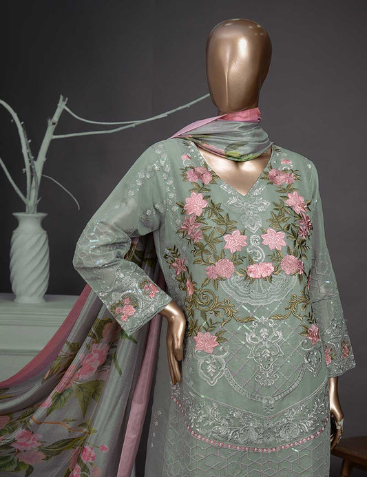 3 Pc Khaddi Lawn Unstitched Embroidered Dress (TP-06)