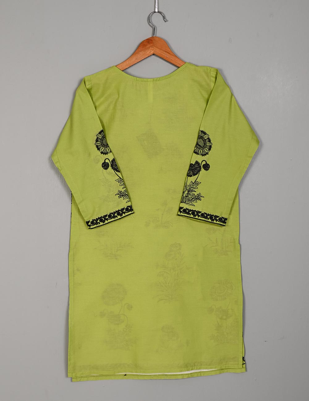 TS-046F-Pista - Cotton Embroidered Stitched Kurti