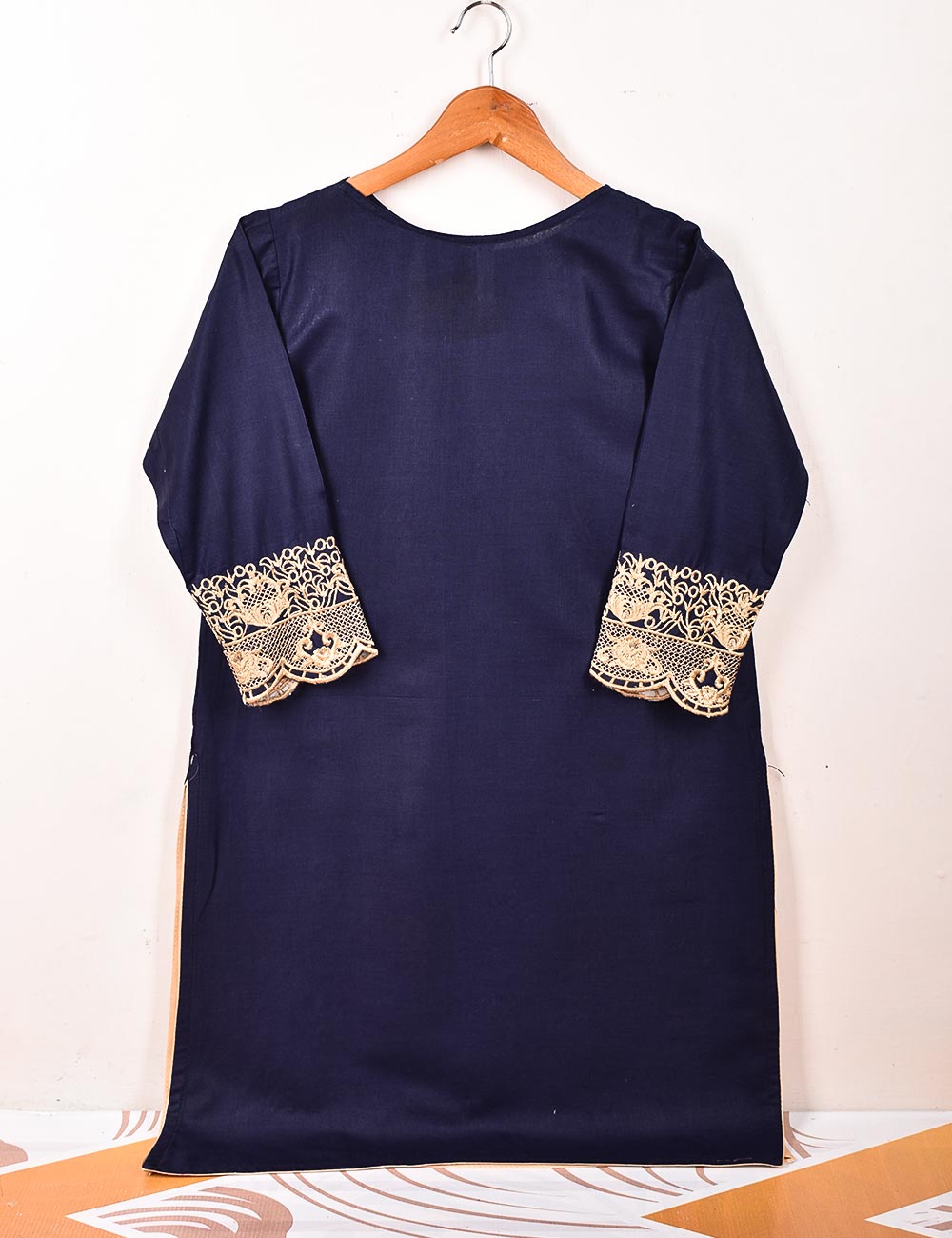 Cotton Embroidered Stitched Kurti - Tulip (TS-059C-DarkBlue)