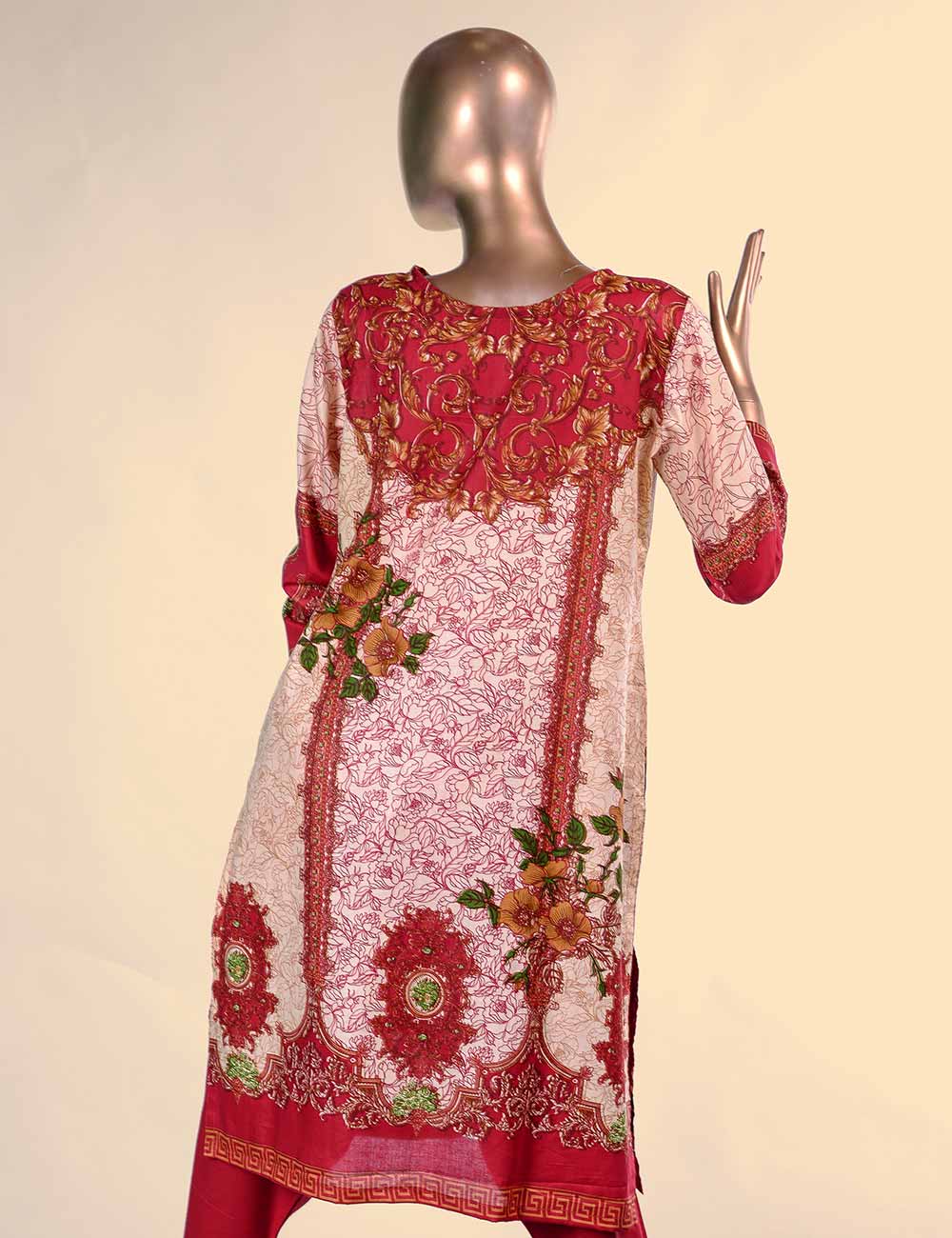 E2-4A - Soaring Sky | Unstitched Printed & Embroidered Cambric Dress