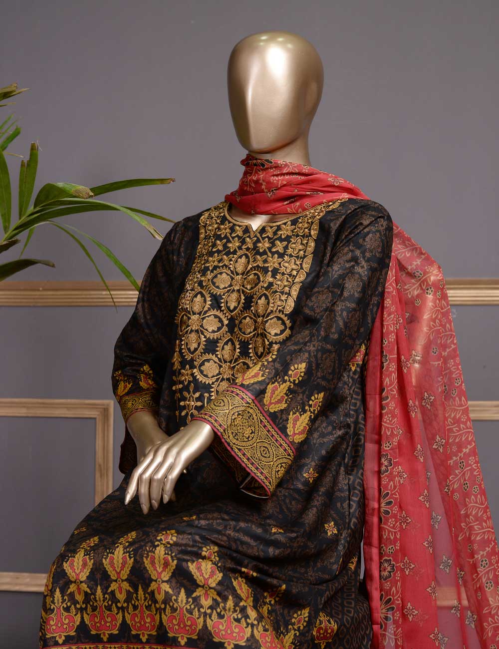Dark Storm (Gi-05) | 3 Pcs Un-stitched Embroidered Lawn Dress