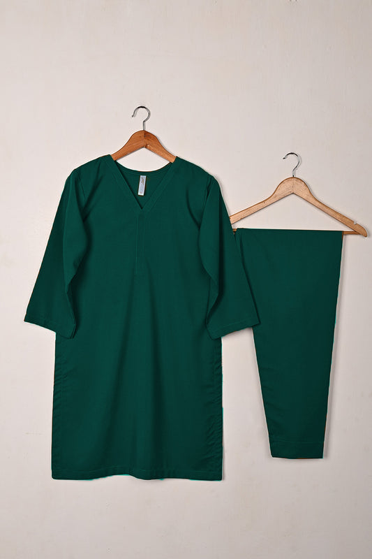 STP-233B-Turqoise - 2Pc Ready to Wear Malai Solid Dress