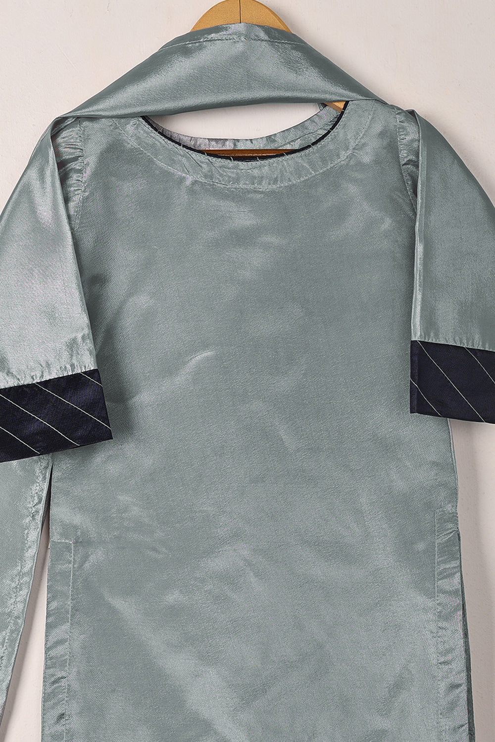 TKF-303-Grey - Kids 3Pc Ready to Wear Silk Formal Dress