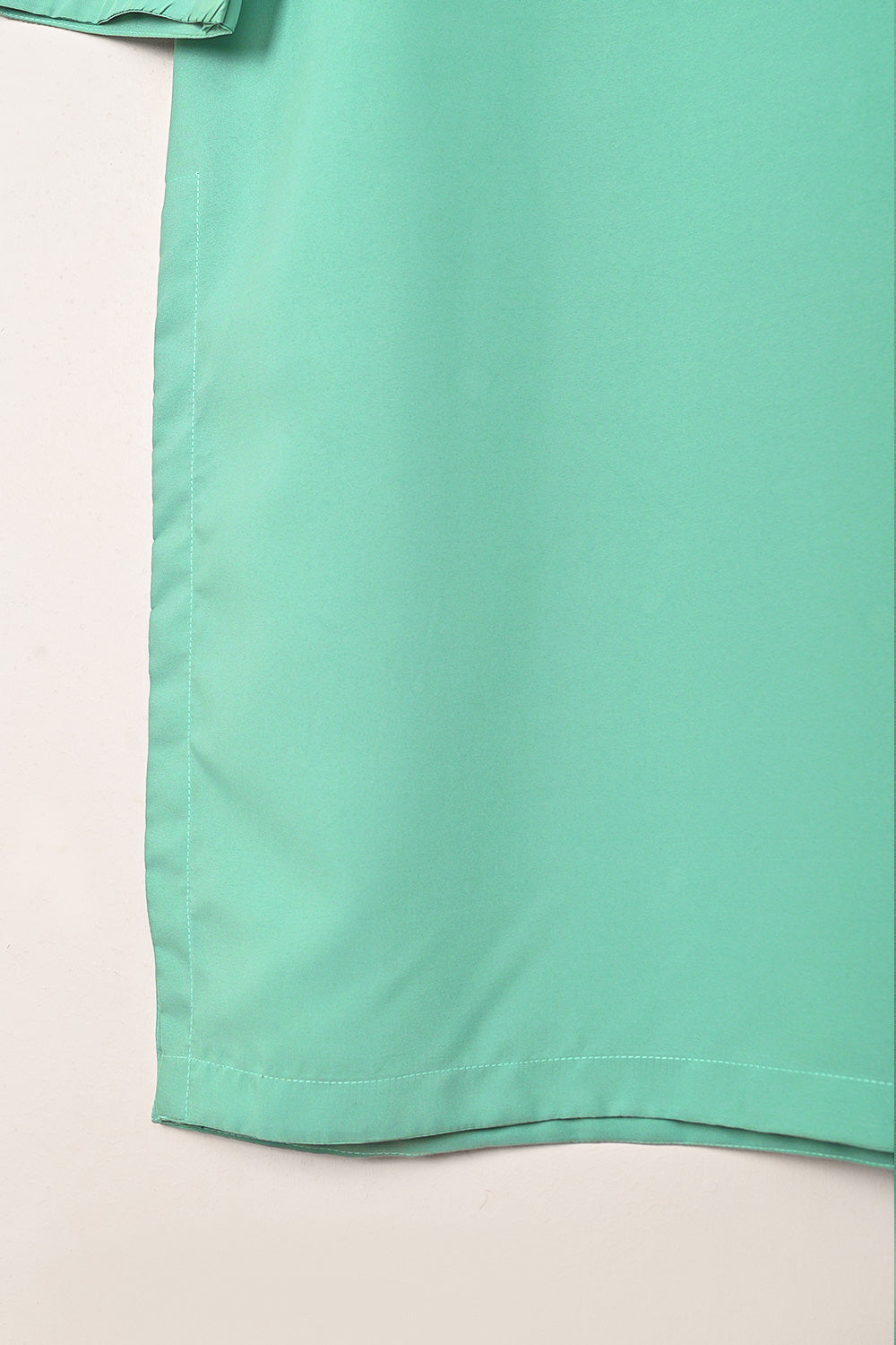 STP-225I-Sea Green - 2Pc Ready to Wear Malai Solid Dress