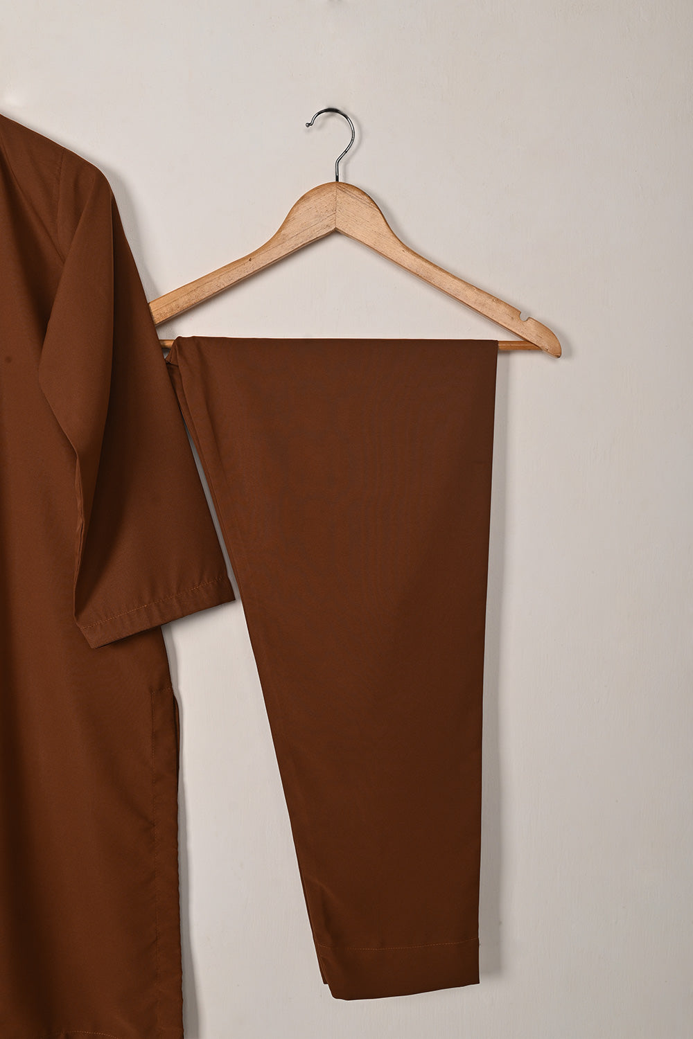 STP-221D-Copper - 2Pc Ready to Wear Malai Solid Dress