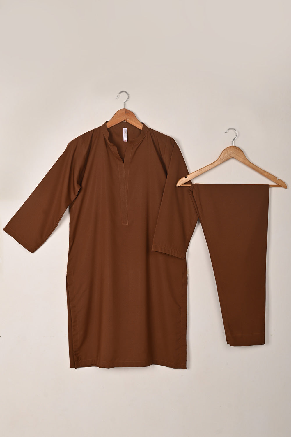 STP-221D-Copper - 2Pc Ready to Wear Malai Solid Dress