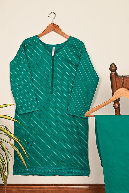 STP-175A-Green - 2PC EMBROIDERED COTTON