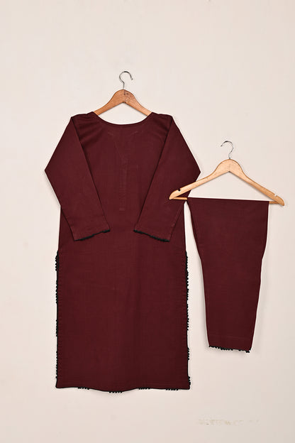 STP-191A-Maroon - 2 Pc Ready to Wear Solid Cambric