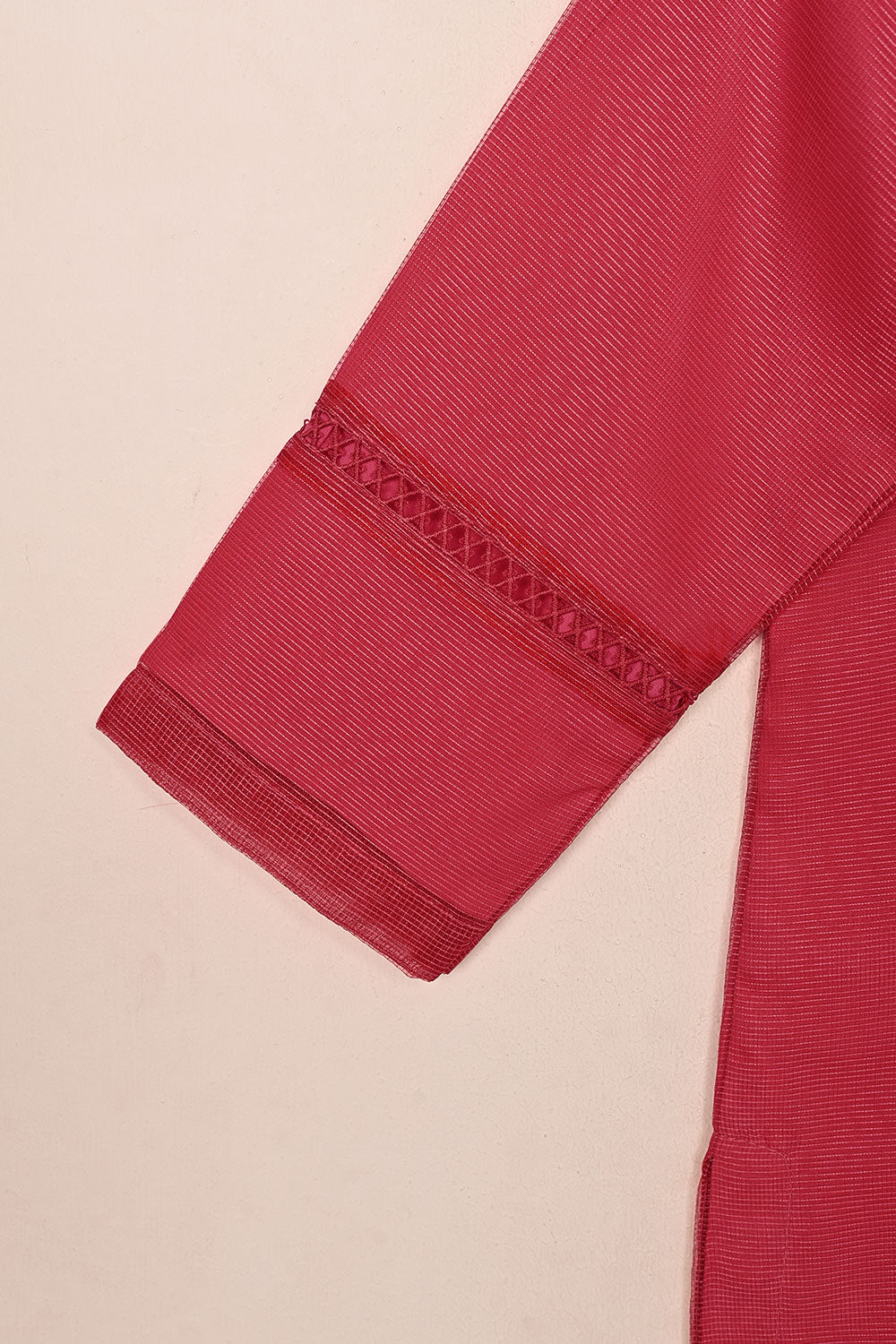 RTW-236-Cherry Pink -  3Pc Ready to Wear Javeria Net Dress
