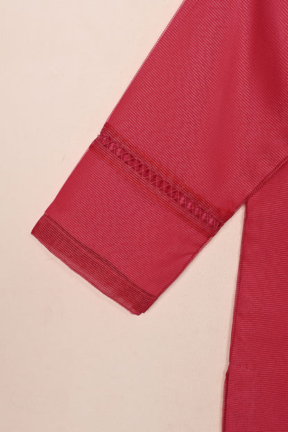 RTW-236-Cherry Pink -  3Pc Ready to Wear Javeria Net Dress