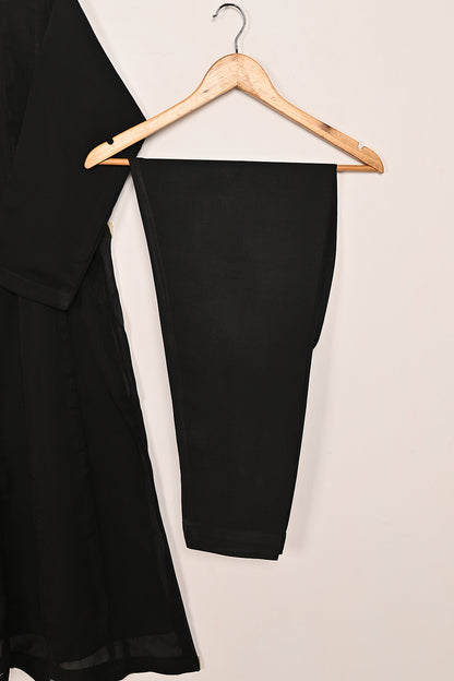 RTW-193-Black -  3Pc Ready To Wear Chiffon Frock